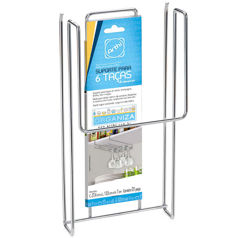 Kit 2 Suporte Pendurar Taças Aramado Organizador de Armário Porta Taças Kit 2 Suporte Pendurar Taças Aramado Organizador de Armário Porta Taças