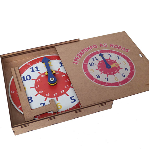 Aprendendo as Horas Jogo Educativo Para Crianças de Madeira MDF Zanline Aprendendo as Horas Jogo Educativo Para Crianças de Madeira MDF Zanline