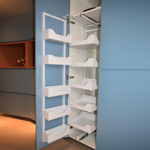 Coluna Alta Deslizante 10 Bandejas 50,5x35x144cm Branca Embutir Masutti Copat Coluna Alta Deslizante 10 Bandejas 50,5x35x144cm Branca Embutir Masutti Copat