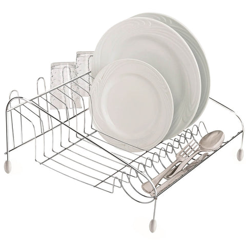 Escorredor de Louças 12 Pratos 4 Copos Talheres Aço Cromado Organize Bancada de Cozinha Utimil Escorredor de Louças 12 Pratos 4 Copos Talheres Aço Cromado Organize Bancada de Cozinha Utimil