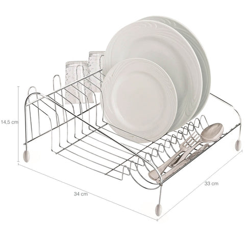Escorredor de Louças 12 Pratos 4 Copos Talheres Aço Cromado Organize Bancada de Cozinha Utimil Escorredor de Louças 12 Pratos 4 Copos Talheres Aço Cromado Organize Bancada de Cozinha Utimil