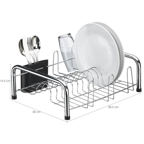 Escorredor de Louças Cromado com Porta Talheres Secador de Pratos Pia Cozinha Utimil Escorredor de Louças Cromado com Porta Talheres Secador de Pratos Pia Cozinha Utimil