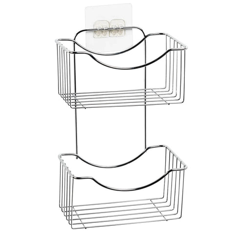 Suporte Porta Shampoo para Banheiro Aço Cromado Fixação Adesiva Utimil Suporte Porta Shampoo para Banheiro Aço Cromado Fixação Adesiva Utimil