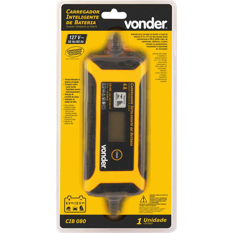 Carregador inteligente de bateria 127 V~ CIB 080 VONDER Carregador inteligente de bateria 127 V~ CIB 080 VONDER