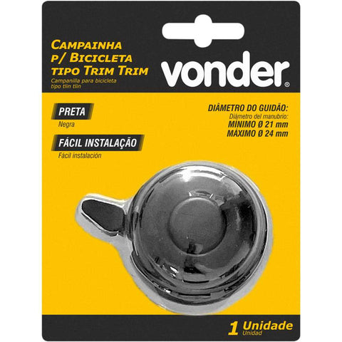 Campainha Para Bicicleta Tipo Trim Trim Preta Sino Da Vonder Campainha Para Bicicleta Tipo Trim Trim Preta Sino Da Vonder