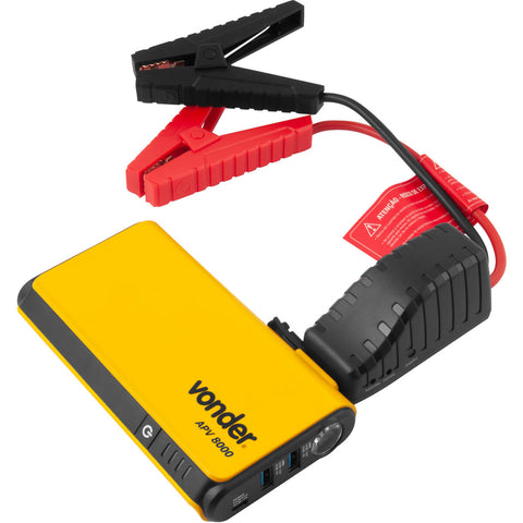 Auxiliar de Partida Portátil APV 8000 mAh Vonder Carro Moto Trilheiro Auxiliar de Partida Portátil APV 8000 mAh Vonder Carro Moto Trilheiro