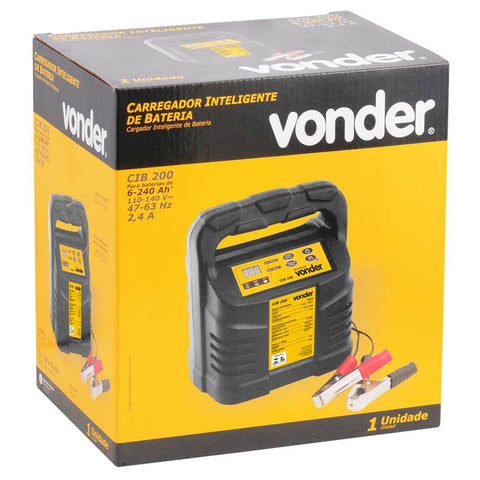 Carregador Inteligente de Bateria 220V CIB 200 Vonder 120W Carregador Inteligente de Bateria 220V CIB 200 Vonder 120W