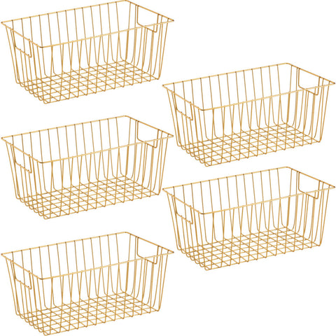 Kit 5 Cestos Aramados Multiuso Organizadores Retangulares Dourados Arthi Lavanderia Banheiro Kit 5 Cestos Aramados Multiuso Organizadores Retangulares Dourados Arthi Lavanderia Banheiro