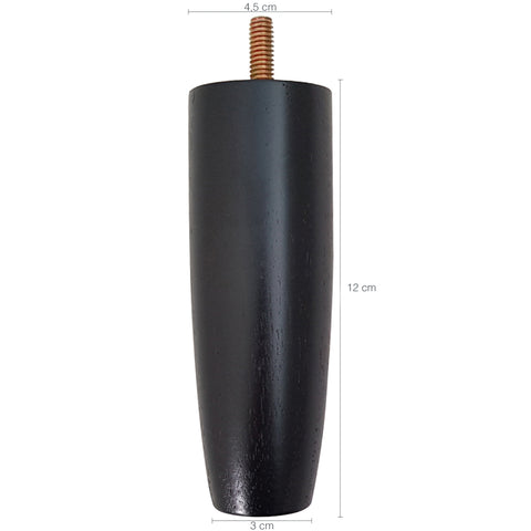 2 Pés de Cama 12cm Colchão Box Baú Casal ou Solteiro Pretos 2 Pés de Cama 12cm Colchão Box Baú Casal ou Solteiro Pretos