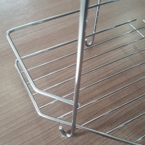 Suporte Duplo De Canto Porta Shampoo Aço Cromado Box Lavabo Suporte Duplo De Canto Porta Shampoo Aço Cromado Box Lavabo