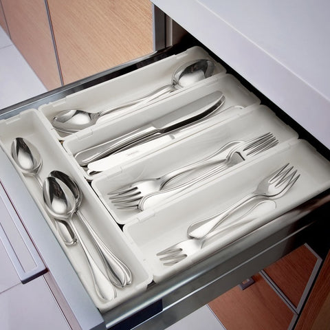 Organizador Multiuso De Gavetas Para Talheres Armário 3 Peças De Encaixe Organizador Multiuso De Gavetas Para Talheres Armário 3 Peças De Encaixe