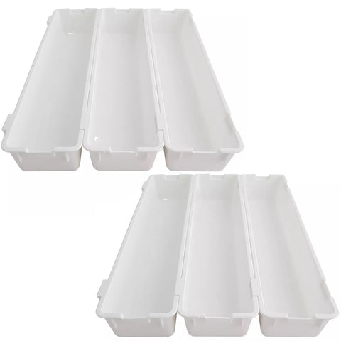 2 Organizadores Multiuso Gaveta Para Talheres Armário 3 Peças Cada Encaixe 2 Organizadores Multiuso Gaveta Para Talheres Armário 3 Peças Cada Encaixe