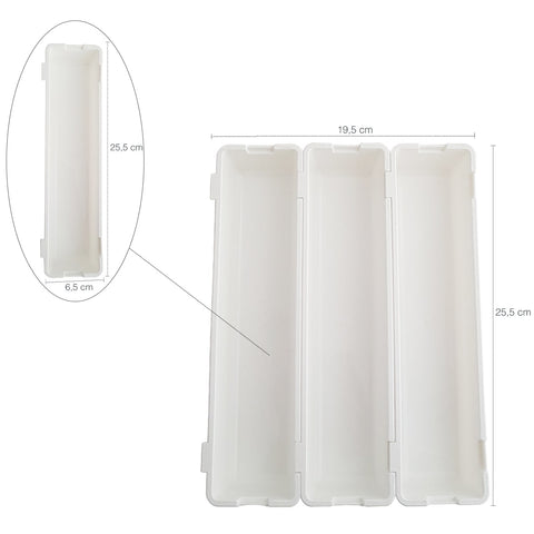 2 Organizadores Multiuso Gaveta Para Talheres Armário 3 Peças Cada Encaixe 2 Organizadores Multiuso Gaveta Para Talheres Armário 3 Peças Cada Encaixe