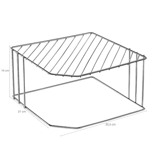 Organizador De Armário Bancada Prateleira Aramado Cromado Organizador De Armário Bancada Prateleira Aramado Cromado