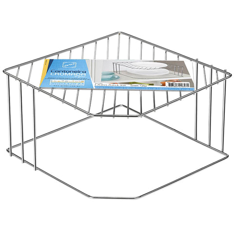 Organizador De Armário Bancada Prateleira Aramado Cromado Organizador De Armário Bancada Prateleira Aramado Cromado