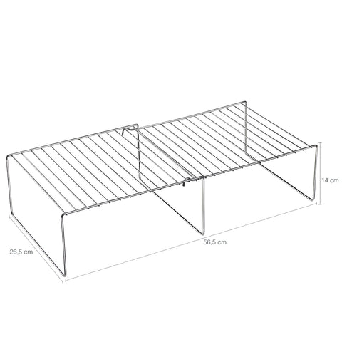 Prateleira Extensível Aramado Organizador De Armário Cromado Prateleira Extensível Aramado Organizador De Armário Cromado