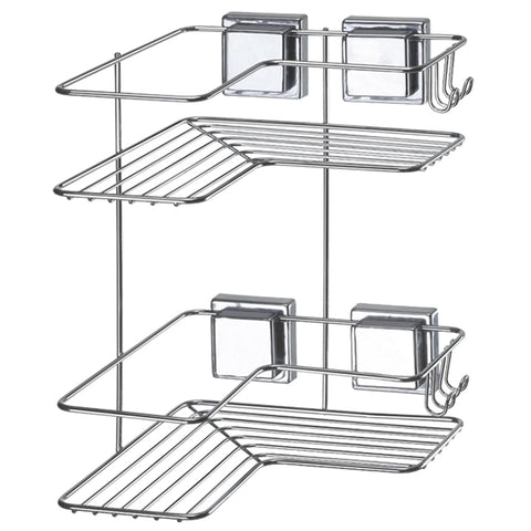 Suporte Porta Shampoo Sabonete Duplo Fixação Com Ventosa Suporte Porta Shampoo Sabonete Duplo Fixação Com Ventosa