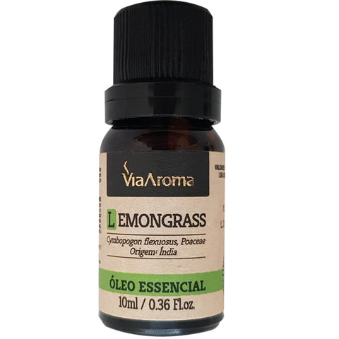 Óleo Essencial para Aromatizador 100% Natural Via Aroma 10ml Lemongrass