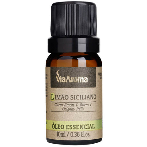 Óleo Essencial para Aromatizador 100% Natural Via Aroma 10ml Limão Siciliano