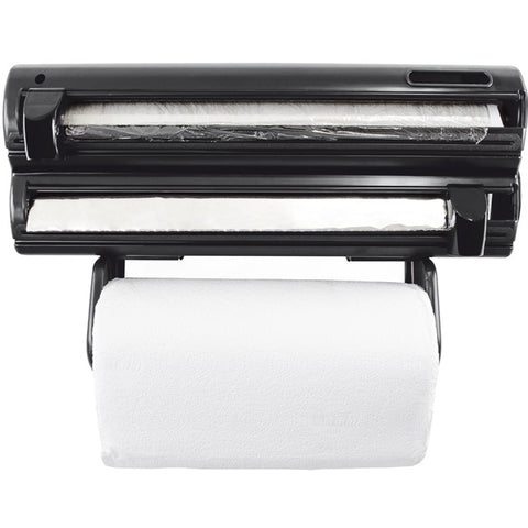 Porta Rolos Maxroll 3x1 Com Cortadores Aluminio Toalha Pvc Preto Porta Rolos Maxroll 3x1 Com Cortadores Aluminio Toalha Pvc Preto