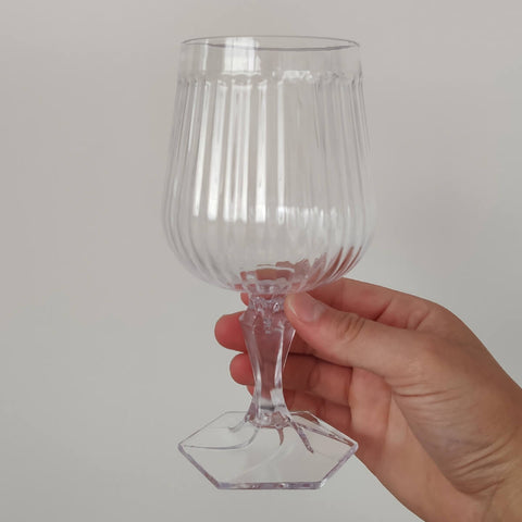 Taça Para Água Vinho Suco 350ml Plástico UZ Axé Transparente Bebidas