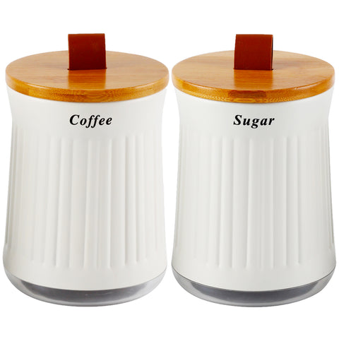 Jogo De Latas Decorativas Para Café E Açúcar Potes Coffee Sugar Condimentos Jogo De Latas Decorativas Para Café E Açúcar Potes Coffee Sugar Condimentos