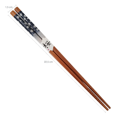Kit 5 Pares Hashi Bambu Flor De Cerejeira Kyoto Yoi Palitos Japoneses Sushi Azul Marinho Kit 5 Pares Hashi Bambu Flor De Cerejeira Kyoto Yoi Palitos Japoneses Sushi Azul Marinho