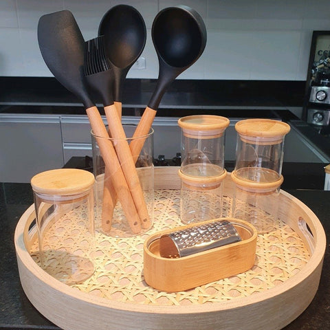 Espátula De Silicone Preto Com Cabo De Bambu Utensílio De Cozinha Espátula Reta Yoi Espátula De Silicone Preto Com Cabo De Bambu Utensílio De Cozinha Espátula Reta Yoi