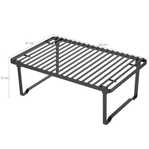 Prateleira Empilhável Organizador Armário Cozinha Metalla Aço Carbono Preto Yoi Prateleira Empilhável Organizador Armário Cozinha Metalla Aço Carbono Preto Yoi