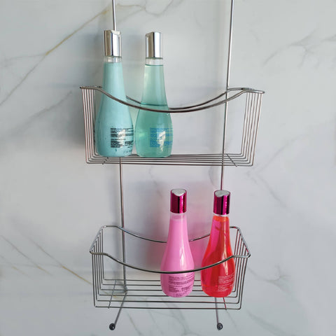 Kit 2 Suportes para Banheiro Porta Shampoo Cosméticos Encaixe Box Kit 2 Suportes para Banheiro Porta Shampoo Cosméticos Encaixe Box