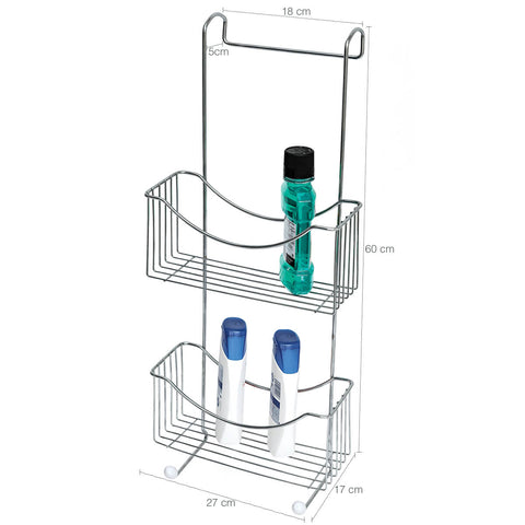 Kit 2 Suportes para Banheiro Porta Shampoo Cosméticos Encaixe Box Kit 2 Suportes para Banheiro Porta Shampoo Cosméticos Encaixe Box