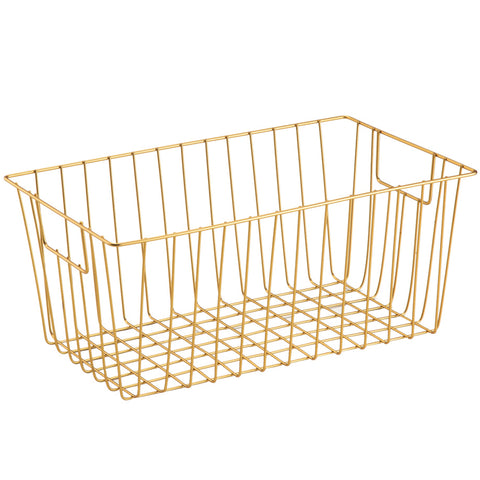 Cesto Aramado Multiuso Cesto Organizador Retangular Dourado Arthi Cesto Aramado Multiuso Cesto Organizador Retangular Dourado Arthi