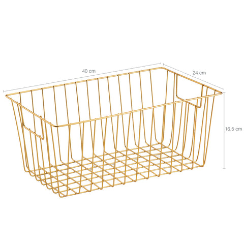 Cesto Aramado Multiuso Cesto Organizador Retangular Dourado Arthi Cesto Aramado Multiuso Cesto Organizador Retangular Dourado Arthi