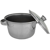 Panela Grande Com Tampa De Vidro Caldeirão 3,3 Litros Inox Zanella