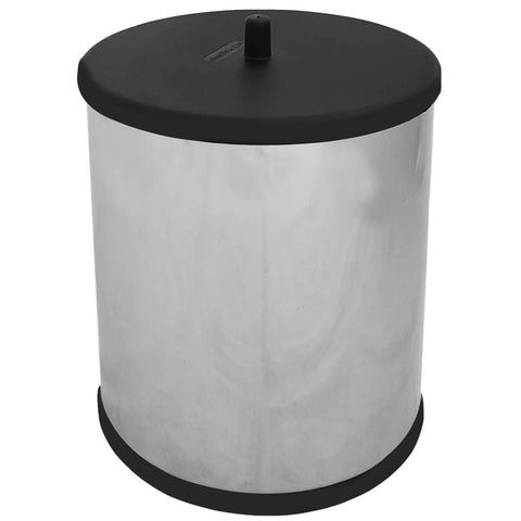 Lixeira De Inox Para Banheiro 6,3 Litros Com Tampa Preta Cesto De Lixo Martinazzo Lixeira De Inox Para Banheiro 6,3 Litros Com Tampa Preta Cesto De Lixo Martinazzo