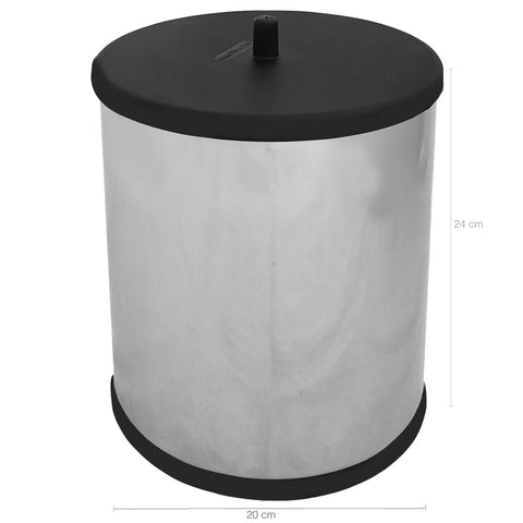 Lixeira De Inox Para Banheiro 6,3 Litros Com Tampa Preta Cesto De Lixo Martinazzo Lixeira De Inox Para Banheiro 6,3 Litros Com Tampa Preta Cesto De Lixo Martinazzo