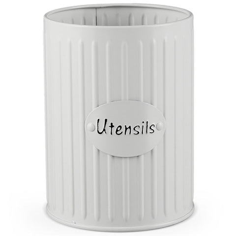 Lata Porta Utensilios Organizador De Acessórios Talher Yoi Metal Branco Lata Porta Utensilios Organizador De Acessórios Talher Yoi Metal Branco