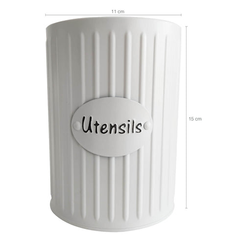 Lata Porta Utensilios Organizador De Acessórios Talher Yoi Metal Branco Lata Porta Utensilios Organizador De Acessórios Talher Yoi Metal Branco