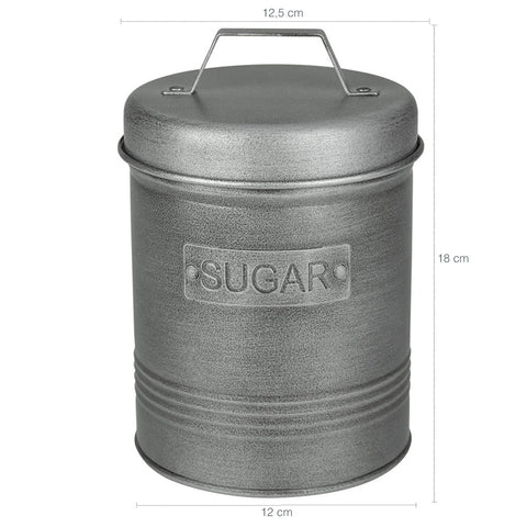 Pote para Açúcar 1,50L Lata Sugar Porta Condimentos em Aço Soho Yoi Grafite Pote para Açúcar 1,50L Lata Sugar Porta Condimentos em Aço Soho Yoi Grafite
