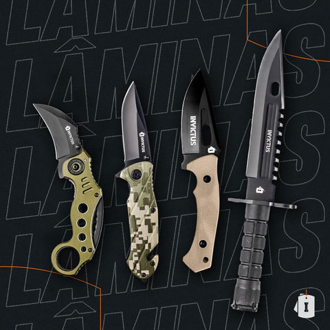 Canivete Tático Karambit Invictus Shark Aço Inox 420 Cabo de Alumínio Verde