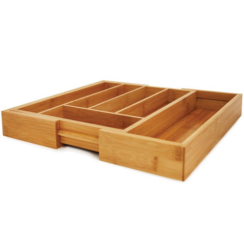 Porta Talher Bamboo Organizador Talheres para Gaveta Extensível Bambu Yoi