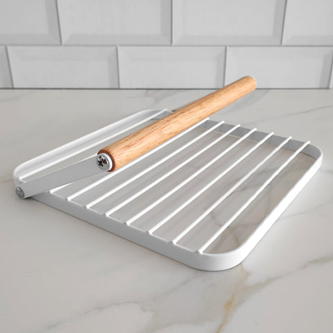 Kit Porta Rolo De Papel Toalha E Suporte Porta Guardanapos De Mesa Cozinha Branco Yoi