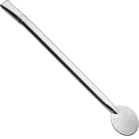 Bomba Chimarrão 25cm Aço Inox Bomba Lisa Sem Rosca Abaulada