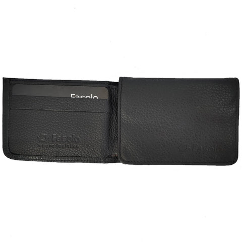 Carteira Masculina Pequena de Bolso Carteira de Couro Preto