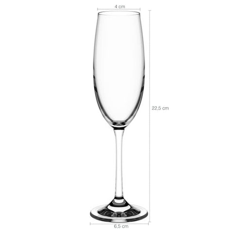 Taça de Champanhe 220ml Taça Espumante Cristal Copo Champanhe Titânio Sense