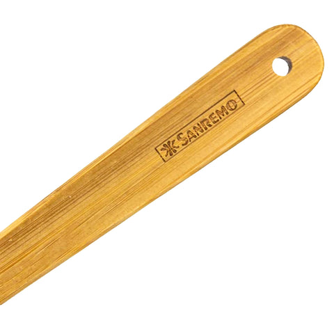 Espátula Reta Silicone e Cabo Bambu Utensílio Cozinha Vermelho