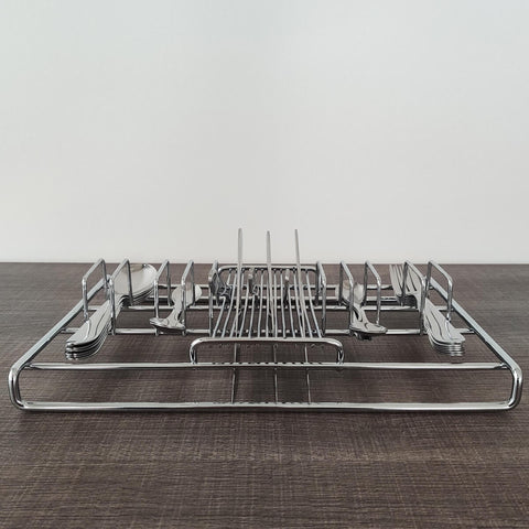Suporte Organizador de Talheres Elegance 60 Peças Cromado Para Cozinha