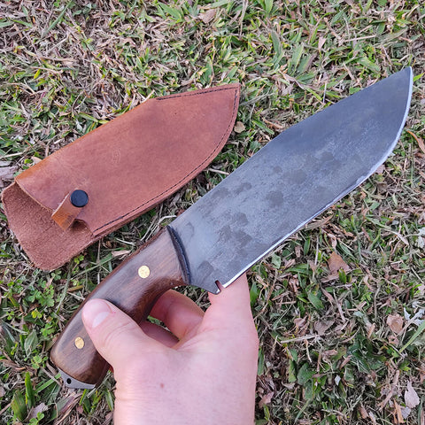 Faca Coreadeira de Tala Forjada 6mm Full Tang 6" Aço Carbono 5160 Fosfatizado Artesanal Pequena