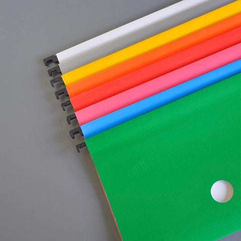 Caixa Arquivo Transparente Com 6 Pastas Suspensas Coloridas Dellocolor Organizador De Escritório
