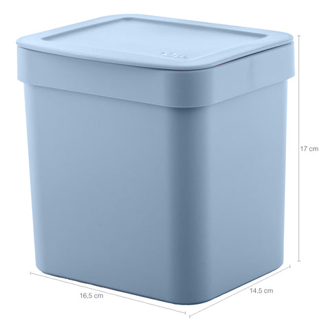 Lixeira Para Pia De Cozinha 2,5L Lixeira Compacta De Plástico Azul Glacial OU